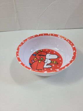 Snoopy Peanuts Bowl Christmas Woodstock